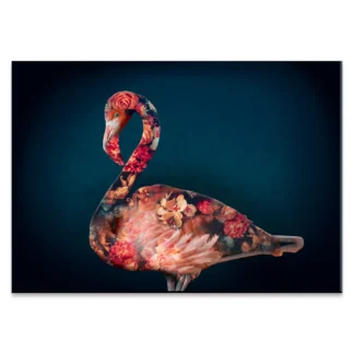 Flamingo Artwork - stort canvas billede til stuen.