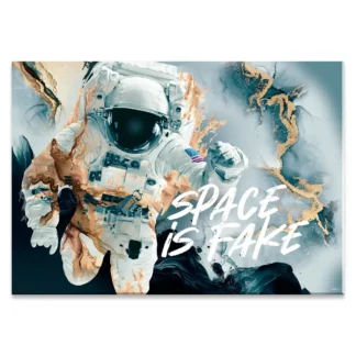 Plakat / lærredsprint - Space is fake