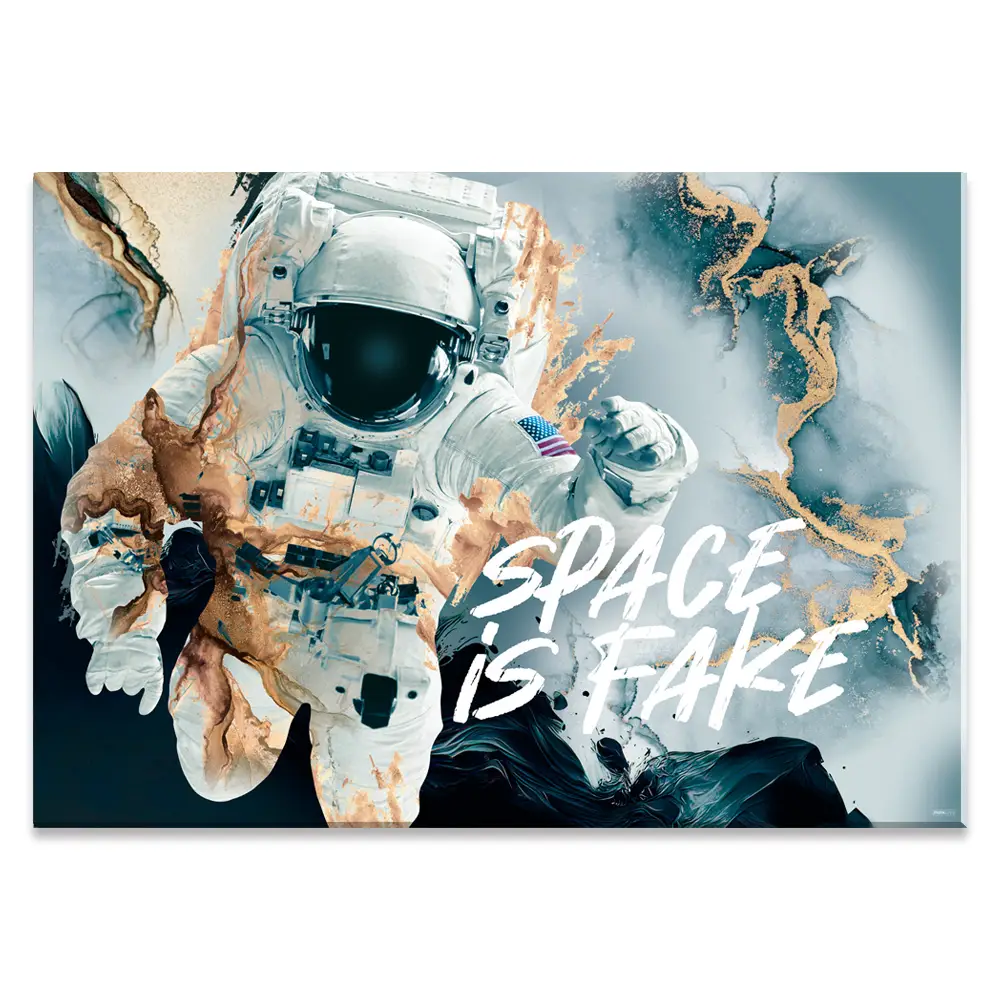 Plakat / lærredsprint - Space is fake