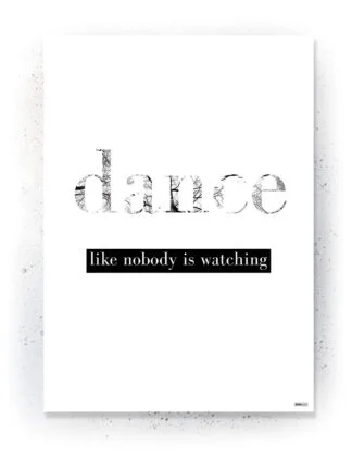 Citat - Plakat / lærredsprint - Sort/hvid