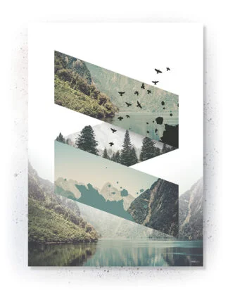 Plakat / lærredsprint - Natur motiver i grønne farver