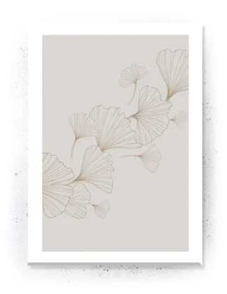 Plakat / lærredsprint - sand, guld og grøn