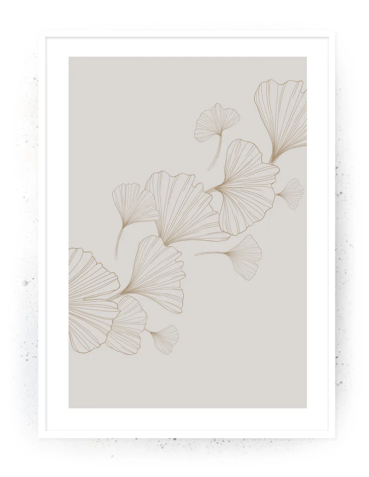 Plakat / lærredsprint - sand, guld og grøn