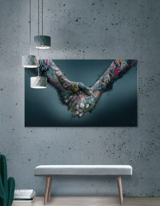 Plakatsæt / lærredsprint - Grafitti plakater med stærke budskaber