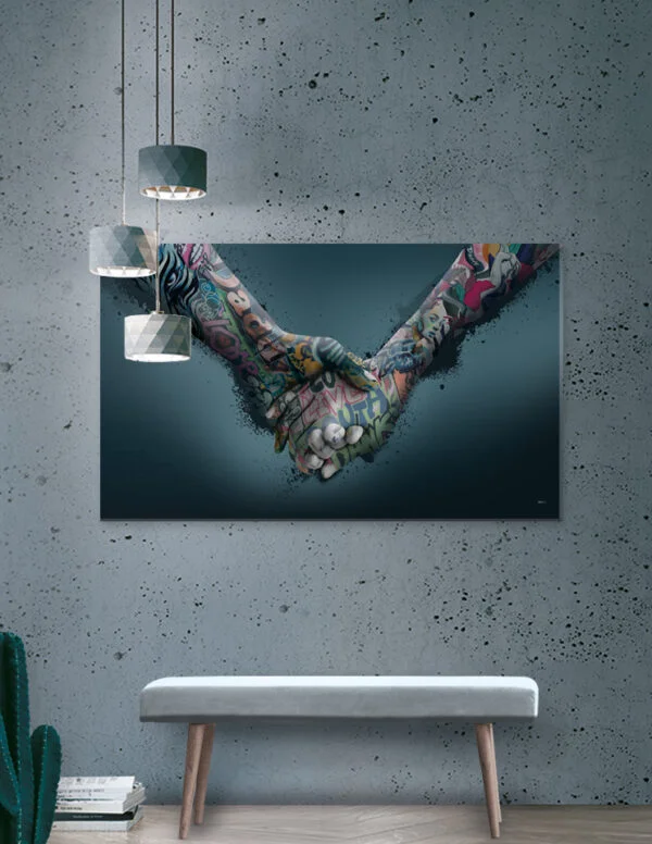 Plakatsæt / lærredsprint - Grafitti plakater med stærke budskaber