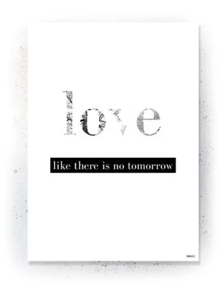 Citat - Plakat / lærredsprint - Sort/hvid