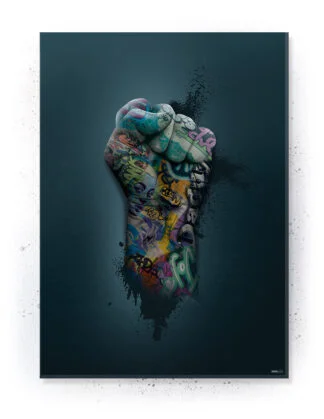 Plakatsæt / lærredsprint - Grafitti plakater med stærke budskaber