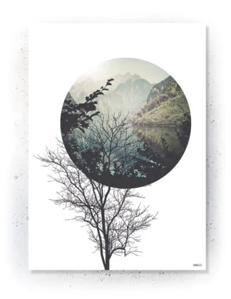 Plakat / lærredsprint - Natur motiver i grønne farver