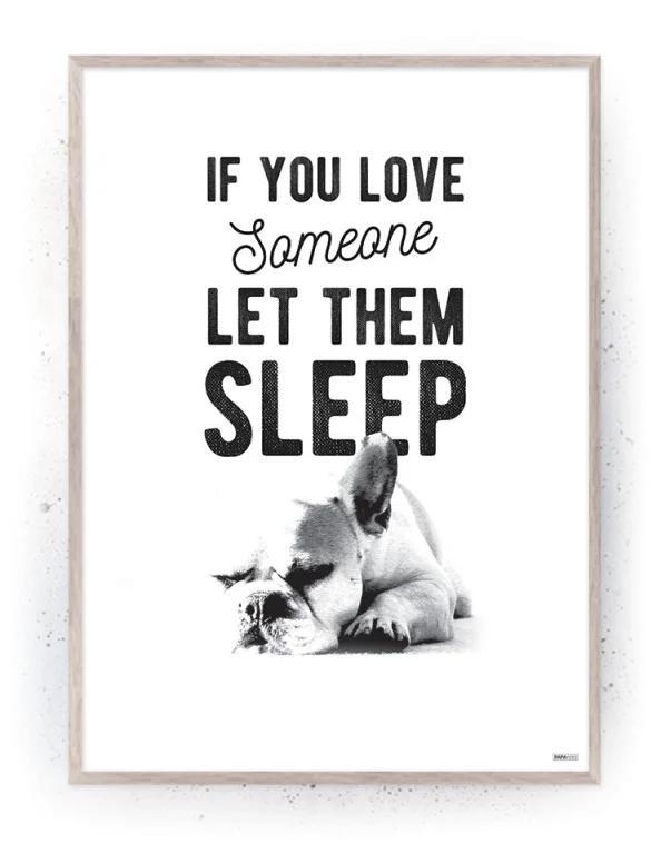 Citat - Plakat / lærredsprint - Sort/hvid