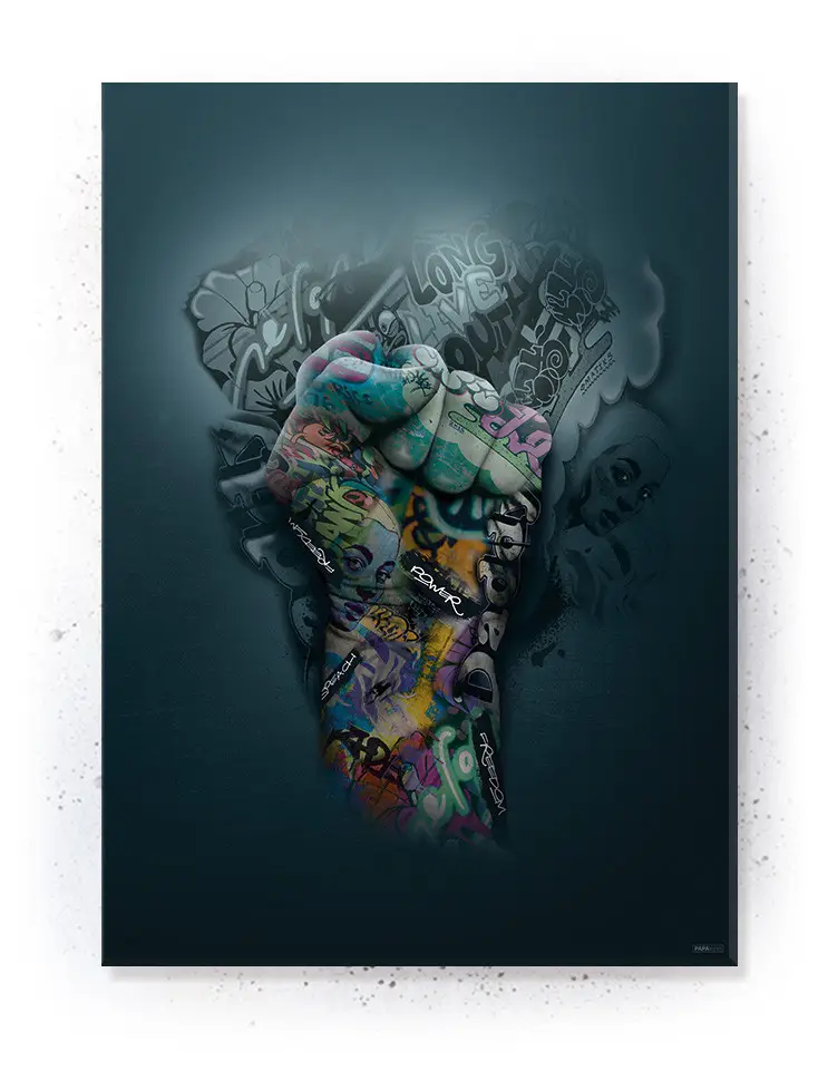 Plakat / lærredsprint - Grafitti hånd