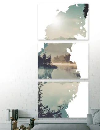 Plakat / lærredsprint - Natur motiver i grønne farver