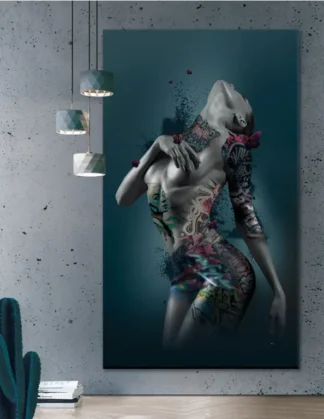 Plakat / lærredsprint - Grafitti kvinde