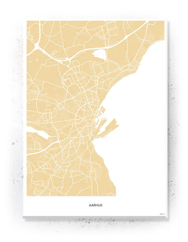 Aarhus - Danske By plakater - plakat / lærredsprint