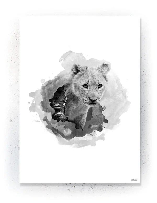 Animals - Plakat / lærredsprint - Flotte artworks i sort/hvid