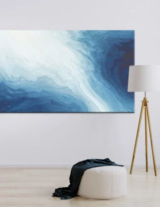 Plakat / lærredsprint med blå farver