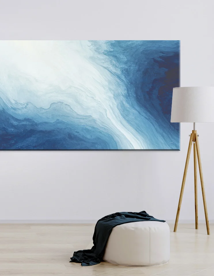 Plakat / lærredsprint med blå farver