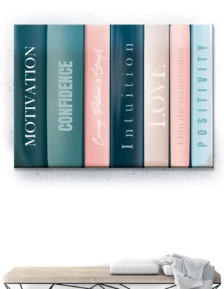 Plakat / lærredsprint med opløftende budskaber og feminine farver