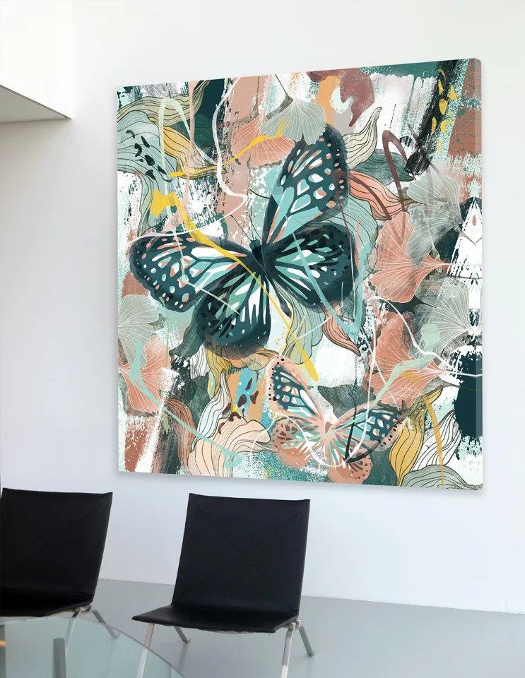 Storformat plakat / Lærredsprint med smukke farverige motiver