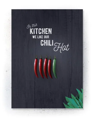 Plakat / lærredsprint med køkken citat