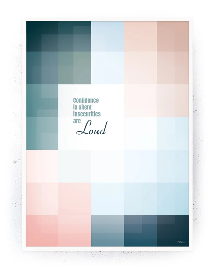 Plakat / lærredsprint med opløftende budskaber og feminine farver