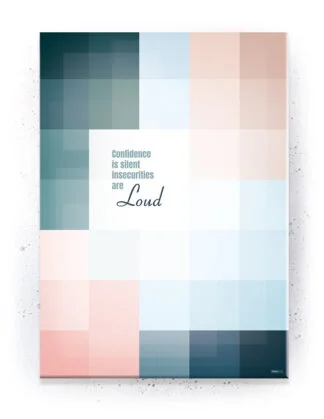 Plakat / lærredsprint med opløftende budskaber og feminine farver