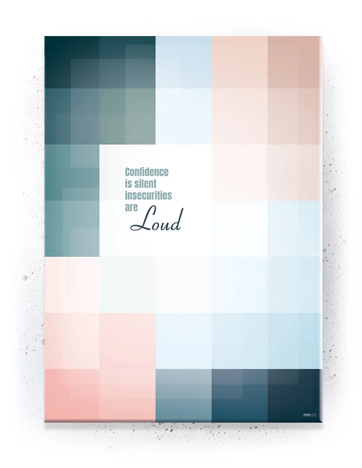 Plakat / lærredsprint med opløftende budskaber og feminine farver