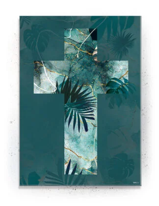 Plakat / lærredsprint - Flotte artworks i Sand/Grøn