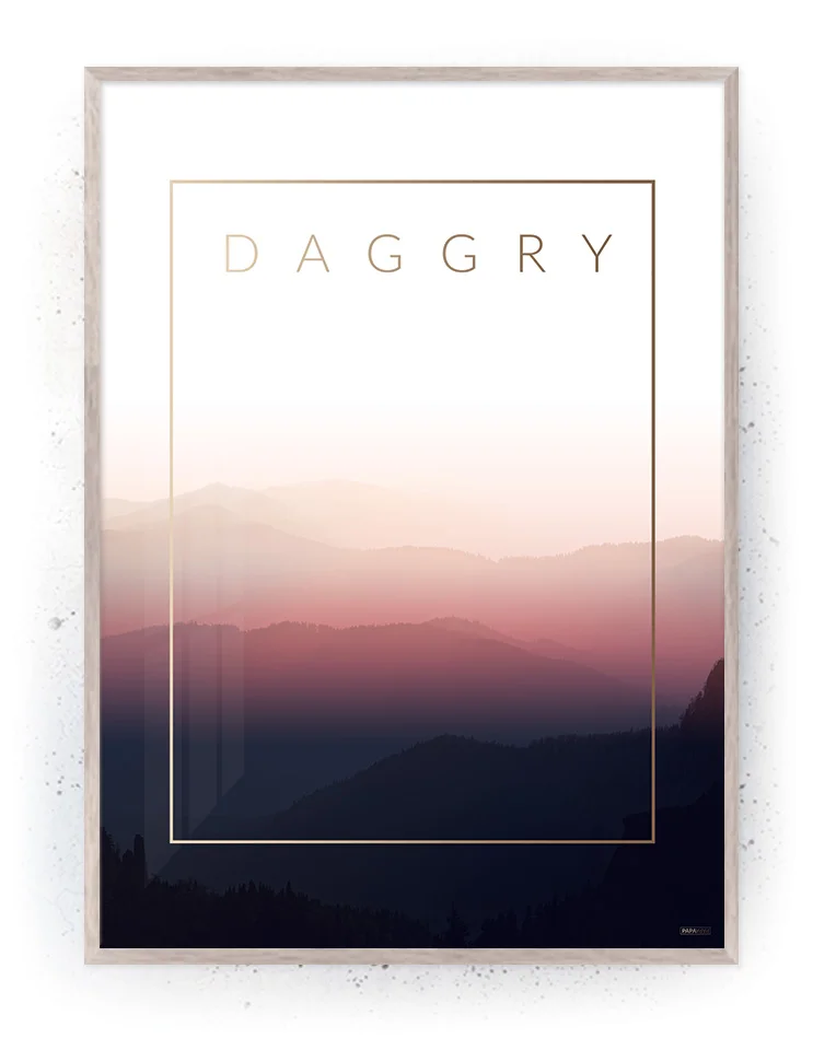 Plakat / lærredsprint i rosa og mørkeblå farver