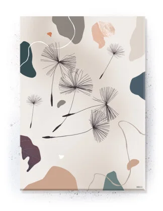 Plakat / lærredsprint - Smukke pasteller og naturlige farver