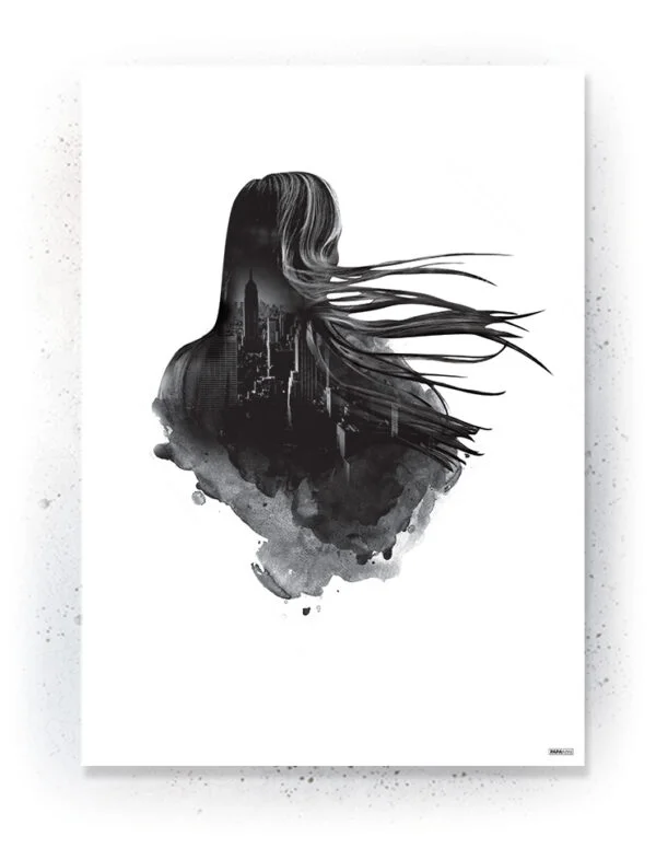 Plakat / lærredsprint - Flotte artworks i sort/hvid