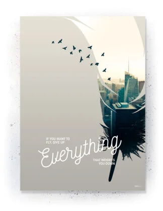 Everything / Light - Plakat / Lærredsprint - inspirations citat