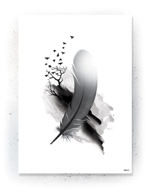 Plakat / lærredsprint - Flotte artworks i sort/hvid