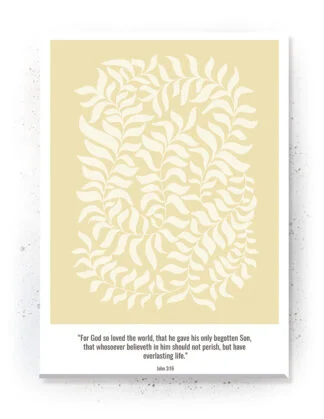 For God so loved the world - Plakat / Lærredsbillede - bibel citat