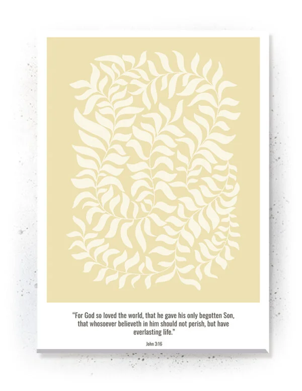 For God so loved the world - Plakat / Lærredsbillede - bibel citat