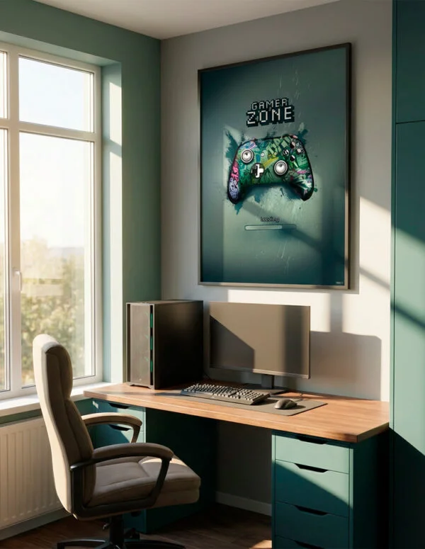 Gamer plakat: Gamer Zone (Plakat eller lærredsbillede)