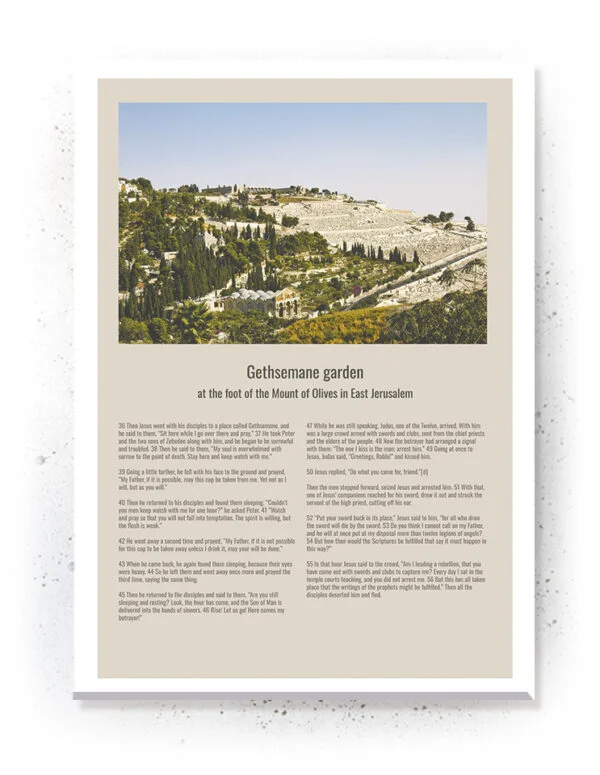Gethsemane Garden - Plakat / Lærredsbillede - bibel citat