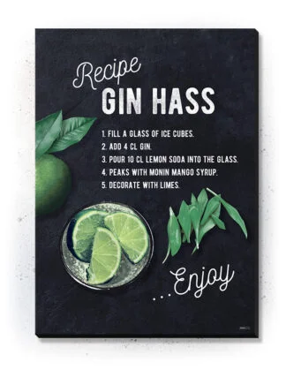 Plakat / lærredsprint med køkken citat