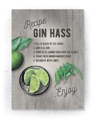 Plakat / lærredsprint med køkken citat