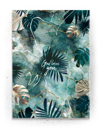 Plakat / lærredsprint - Flotte artworks i Sand/Grøn