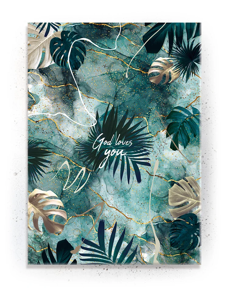 Plakat / lærredsprint - Flotte artworks i Sand/Grøn