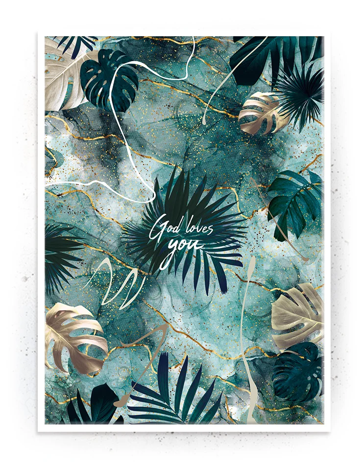 Plakat / lærredsprint - Flotte artworks i Sand/Grøn