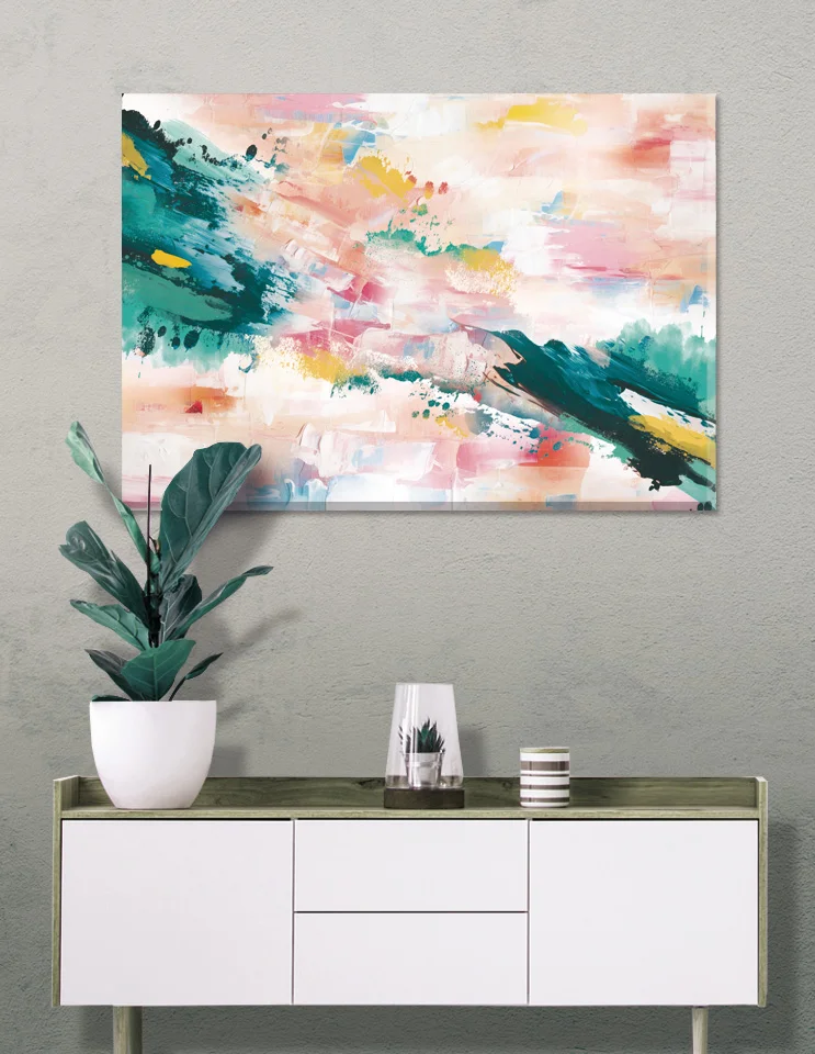 Plakat / Lærredsprint med flotte detaljerede abstrakte farver