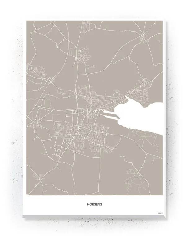 Horsens - Danske By plakater - plakat / lærredsprint