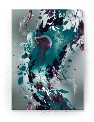 Plakat / Lærredsprint med flotte farverige dyremotiver