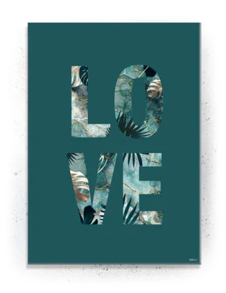 Plakat / lærredsprint - Flotte artworks i Sand/Grøn