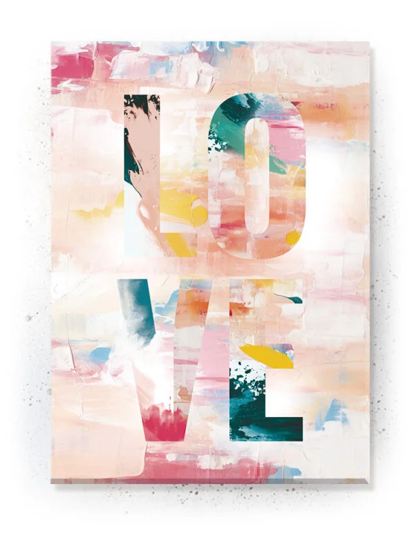 Plakat / Lærredsprint med flotte detaljerede abstrakte farver