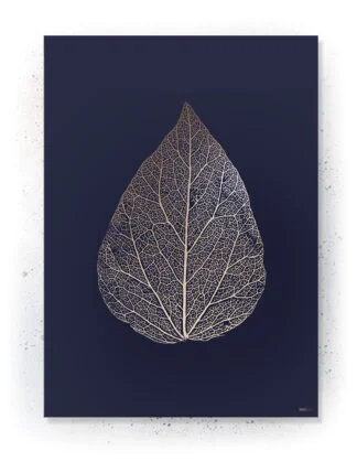 Plakat / lærredsprint i rosa og mørkeblå farver