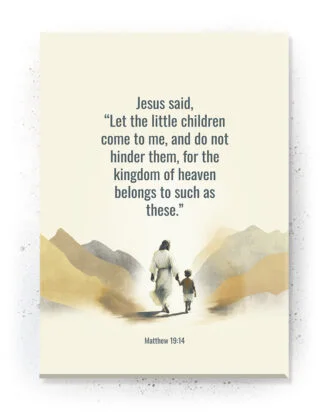Let the little childeren come to me - Plakat / Lærredsbillede - bibel citat