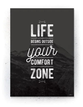 Citater - Plakat / lærredsprint - Flotte artworks i sort/hvid