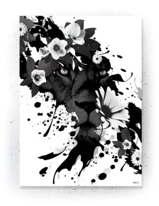 Animals - Plakat / lærredsprint - Flotte artworks i sort/hvid